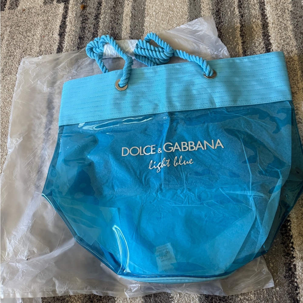 Dolce & Gabbana Light Blue Transparent Blue Tote